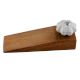 2 Pieces White Crackle Ceramic Melon Wooden Door Stopper